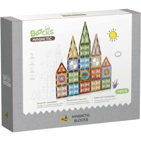 Jucarii educative - Bufnitel-Joc magnetic Diamond - 31 piese (7.5 cm)