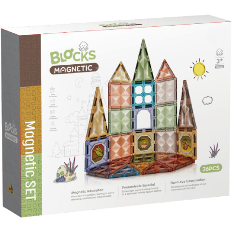 Jucarii educative - Bufnitel-Joc magnetic Diamond - 36 piese (7.5 cm)