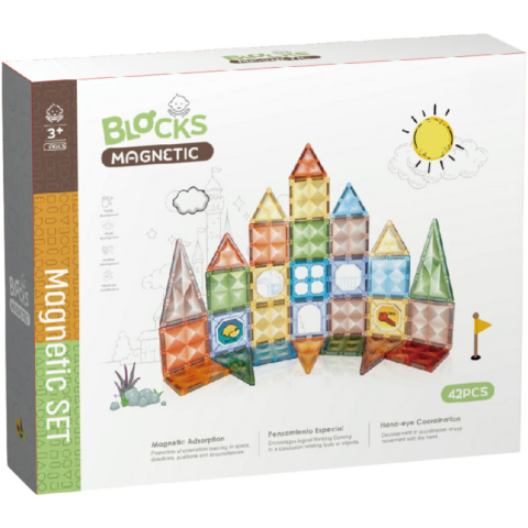 Jucarii educative - Bufnitel-Joc magnetic Diamond - 42 piese (7.5 cm)