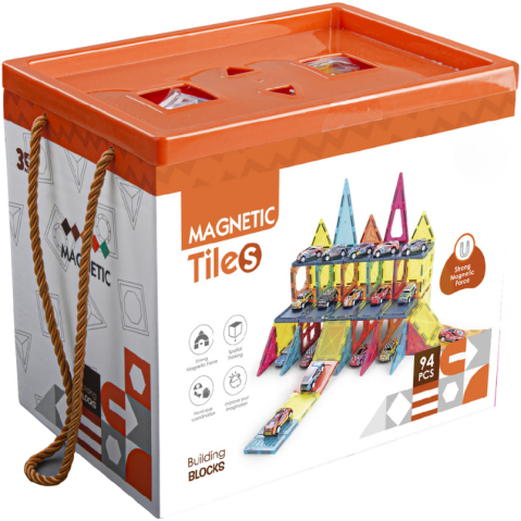 Oktató játékok - Joc magnetic - Parcarea masinutelor 94 piese (7.5 cm)