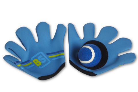 Oktató játékok - Joc Maini lipicioase - jucarii exterior - manusi velcro copii - jocuri petreceri copii - BS Toys