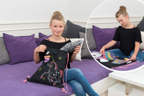 Joc si kit creativ pentru fete Lena Rucsacel textil cu Unicorn [1]