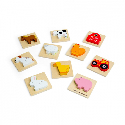 BIGJIGS Toys-Joc Simte si gaseste - Ferma [3]