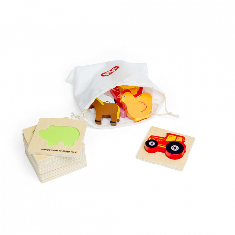 BIGJIGS Toys-Joc Simte si gaseste - Ferma [2]