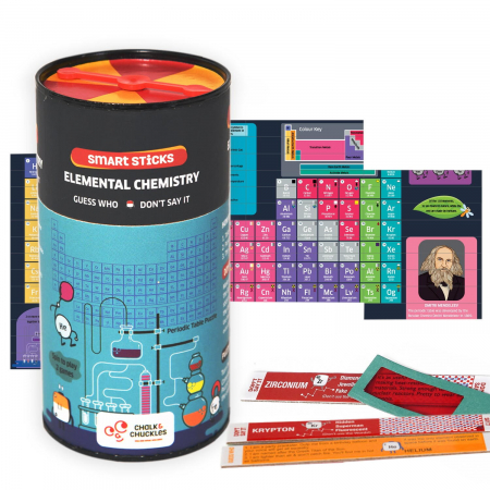 Jucarii sub 50 RON - Chalk and Chuckles Joc Smart Sticks - Tabelul periodic al elementelor