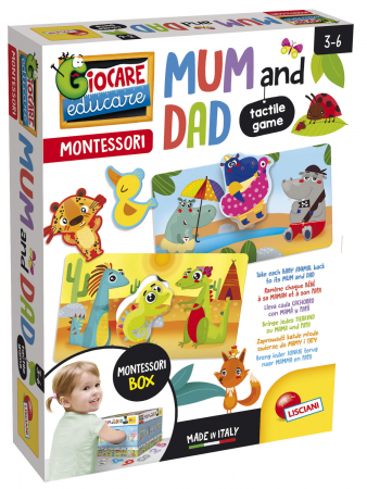 Lisciani - Lisciani-Joc tactil Montessori - Animalutele si familiile lor