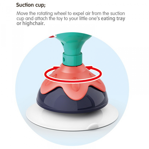 Jucarie Bebe Cu Ventuza - Paun [4]