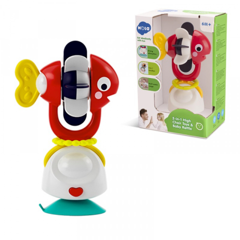 Jucarii 0-12 luni - Jucarie Bebe Cu Ventuza Si Zornaitoare Pestisor