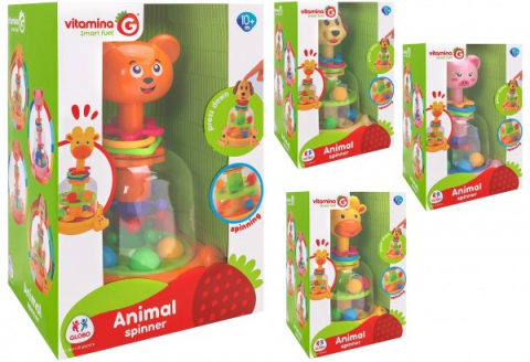 Cadouri botez - Jucarie-bebelusi-Globo-Spinner-cu-animale-Globo