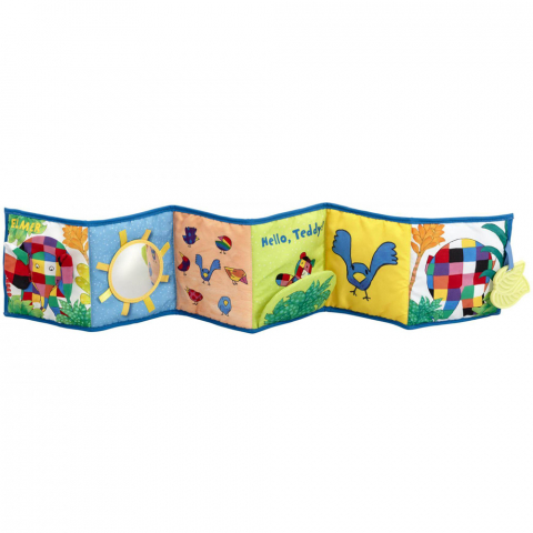 Rainbow Designs-Jucarie - carte Elmer cu doua fete pentru dezvoltare senzoriala [1]