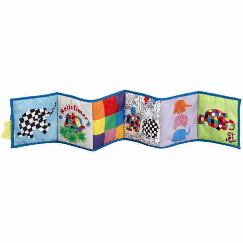 Rainbow Designs-Jucarie - carte Elmer cu doua fete pentru dezvoltare senzoriala [3]