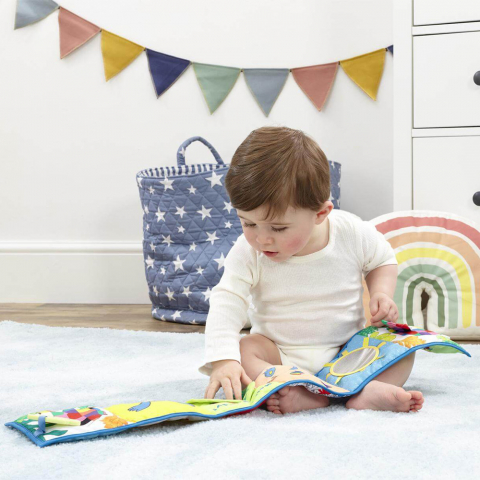 Rainbow Designs-Jucarie - carte Elmer cu doua fete pentru dezvoltare senzoriala [8]