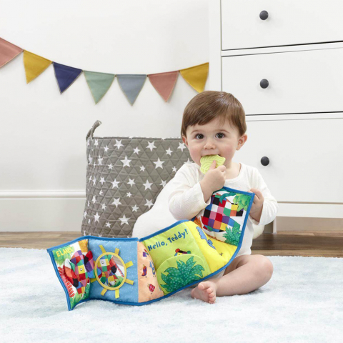 Rainbow Designs-Jucarie - carte Elmer cu doua fete pentru dezvoltare senzoriala [6]