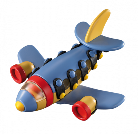 Jucarii 3-5 ani - mic-o-mic-Jucarie de construit 3D Avion cu reactie 089.106, 13 cm