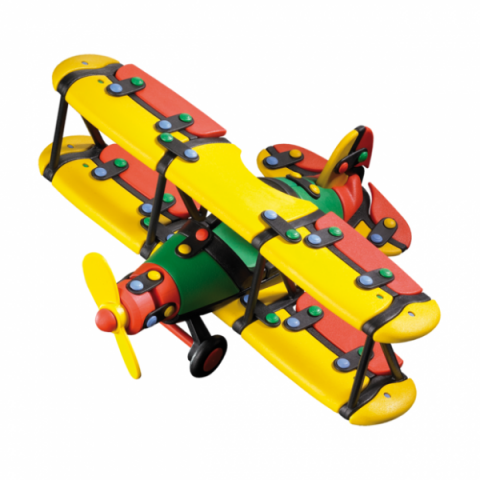 Játékok 3-5 éveseknek - Jucarie de construit mic-o-mic 3D Biplanor 089.026, 25.9 cm