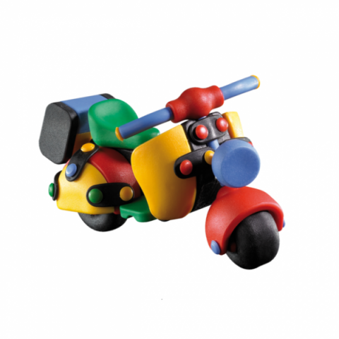 Játékok 3-5 éveseknek - Jucarie de construit mic-o-mic 3D Motocicleta 089.032, 13.7 cm