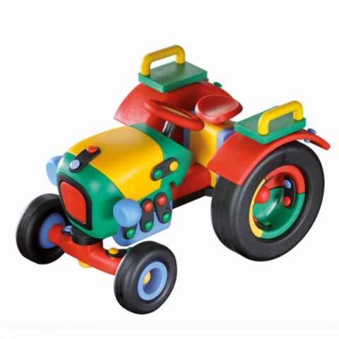 Játékok 3-5 éveseknek - Jucarie de construit mic-o-mic 3D Tractor 089.071, 16.5 cm