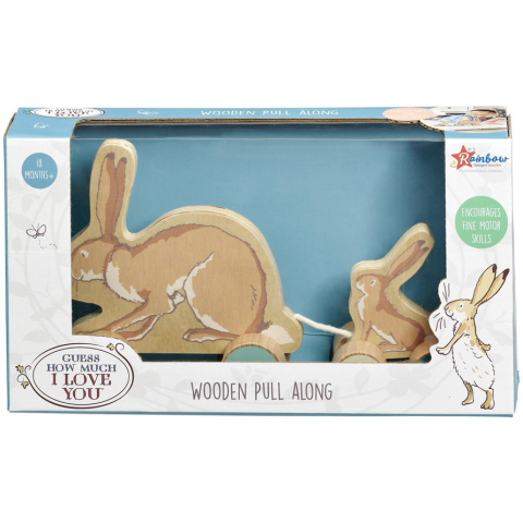 Rainbow Designs-Jucarie de tras din lemn GHMILY cu 2 iepurasi [1]
