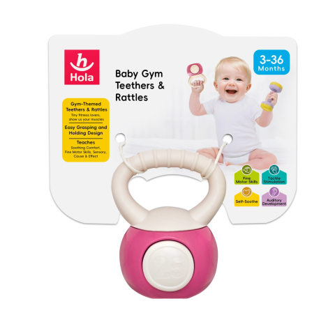 Jucarii sub 50 RON - Jucarii Bebe-Jucarie Dentitie Gantera Kettlebell