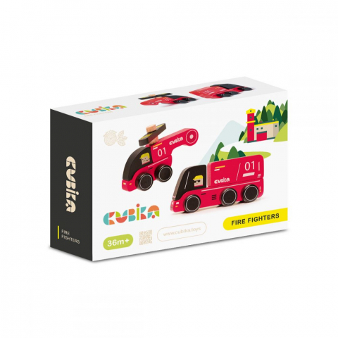 Játékok 3-5 éveseknek - Jucarie din lemn, Cubika, Fire Fighters