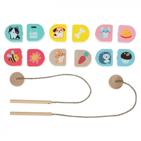 Jucarie din lemn, Cubika, Joc de indemanare si asociere, My Food [1]