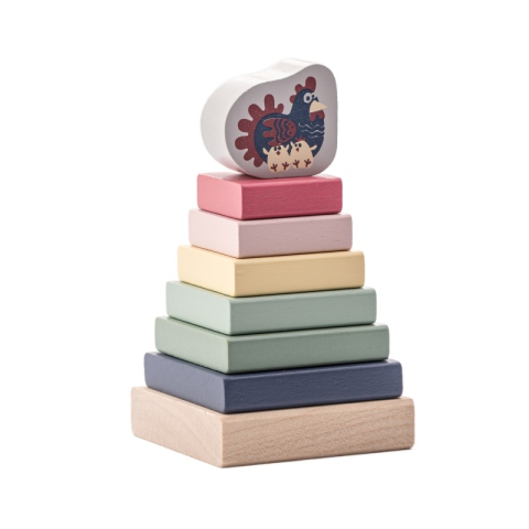 Jucarie din lemn, Cubika, Piramida 3  [0]