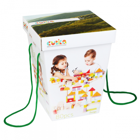 Jucarii 1-3 ani - Cubika-Jucarie din lemn, Cubika, "Set constructii" 
