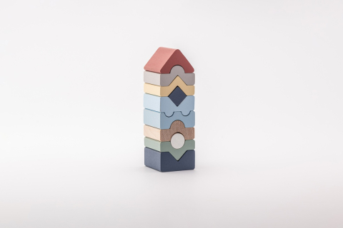 Cubika-Jucarie din lemn Cubika, Set Constructii Turn - 10 piese [1]