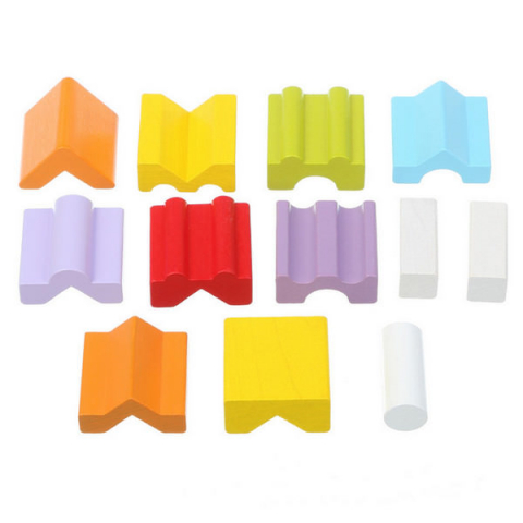 Jucarie Din Lemn Cubika, Set Constructii "Turn" [2]