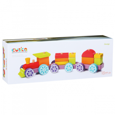 Jucarii 1-3 ani - Cubika-Jucarie din lemn, Cubika, Trenulet