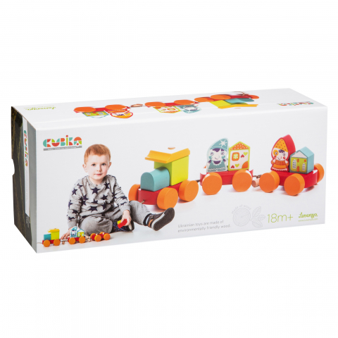 Jucarii 1-3 ani - Cubika-Jucarie Din Lemn, Cubika, "Trenuletul Fabulos" 