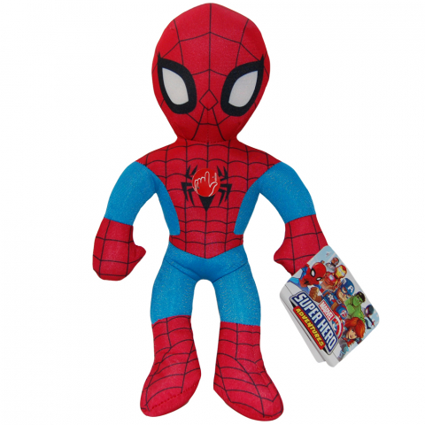 Jucarii 0-1 ani - Jucarie din material textil cu sunete Spiderman, 35 cm