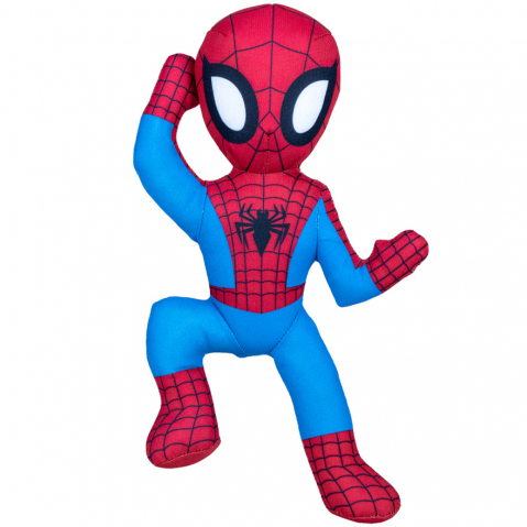 Jucarii 0-1 ani - Jucarie din material textil cu sunete Spiderman in actiune, 30 cm