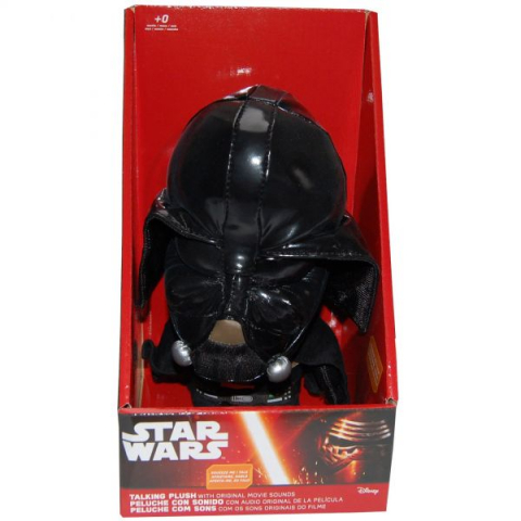 Jucarii 0-1 ani - Jucarie din material textil cu sunete, Star Wars Darth Vader, 20 cm