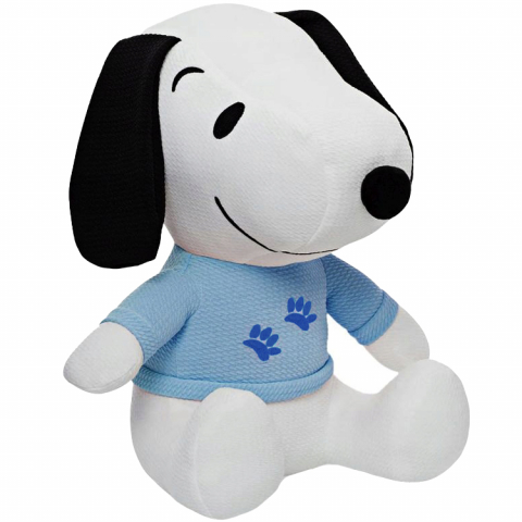Jucarii 1-3 ani - Grupo Moya-Jucarie din material textil elastic Snoopy cu bluza bleu, 32 cm (asezat)