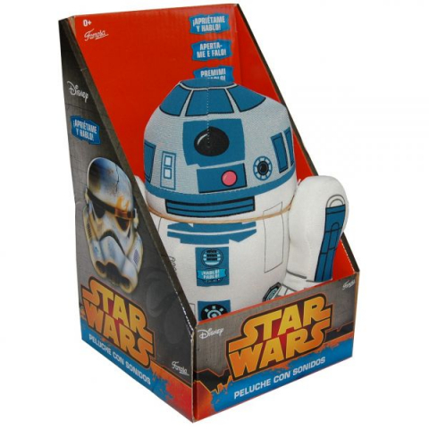 Jucarii 0-1 ani - Jucarie din material textil, Star Wars R2D2, 20 cm