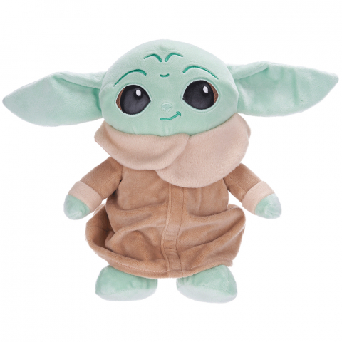 Jucarii 0-1 ani - Jucarie din plus Baby Yoda cu picioare, The Mandalorian, Star Wars, 28 cm