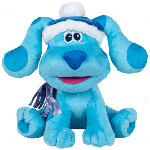 Jucarii 0-1 ani - Jucarie din plus Blue cu fes si fular, Ghicitorile lui Blue si Tu!, 23 cm