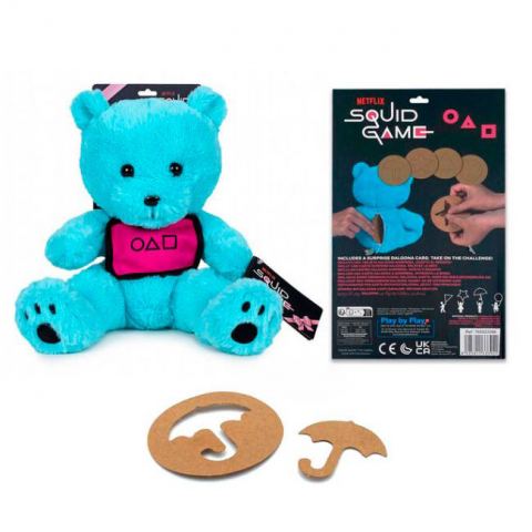 Play by Play-Jucarie din plus Blue teddy bear, Jocul Calamarului, 23 cm (asezat) [2]