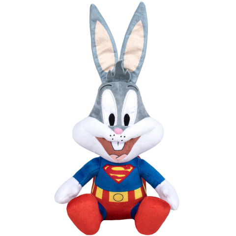 Jucarii 0-1 ani - Jucarie din plus Bugs Bunny Superman, Looney Tunes, 25 cm