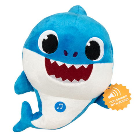 Jucarii 0-1 ani - Jucarie din plus cu sunete Daddy Shark, Baby Shark, 43 cm