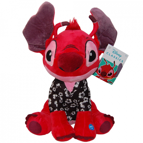 Jucarii 0-1 ani - Jucarie din plus cu sunete Leroy Hawaii, Lilo & Stitch, 28 cm
