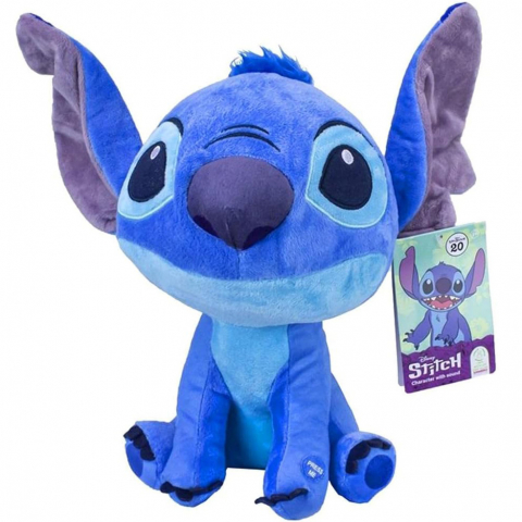 Jucarii 0-1 ani - Jucarie din plus cu sunete Stitch, Lilo & Stitch, 25 cm