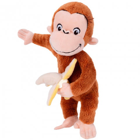 Jucarii 0-1 ani - Jucarie din plus Curious George cu banana, 26 cm