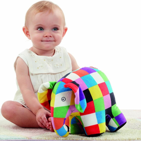 Jucarie din plus Elefantul Elmer, 21 cm [8]