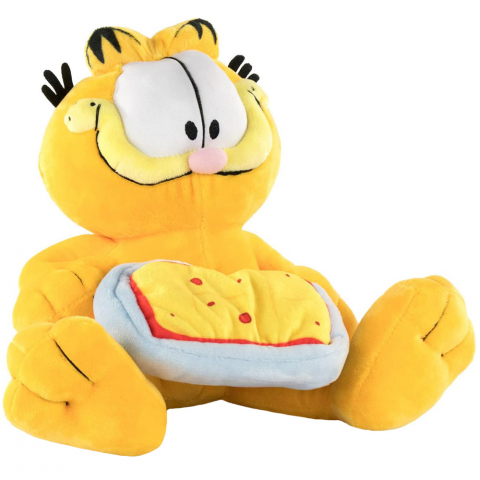 Jucarii 0-1 ani - Jucarie din plus Garfield cu lasagna, 21 cm