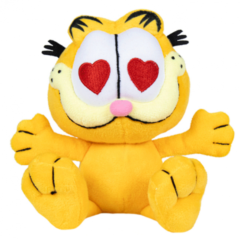 Jucarii 0-1 ani - Jucarie din plus Garfield cute cu inimioare, 15 cm asezat