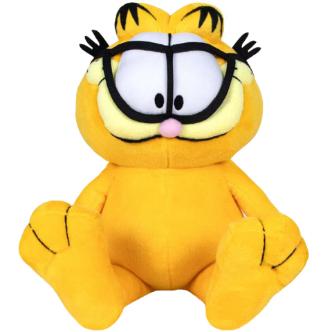 Jucarii 0-1 ani - Jucarie din plus Garfield cute cu ochelari, 15 cm asezat
