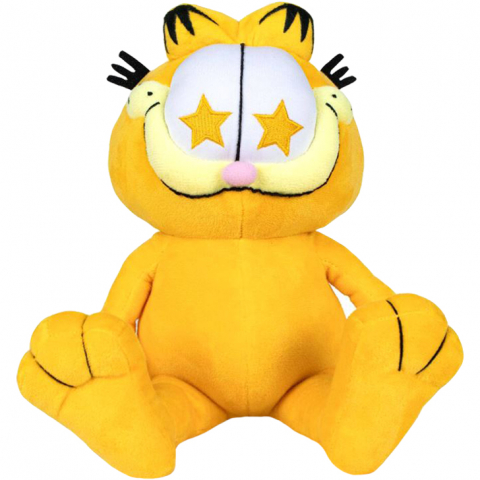 Jucarii 0-1 ani - Jucarie din plus Garfield cute cu stelute, 15 cm asezat