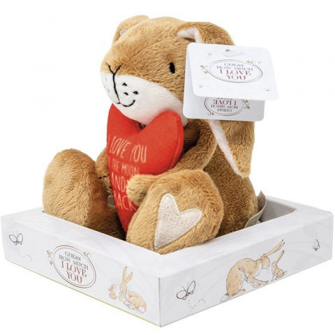 Jucarii 1-3 ani - Rainbow Designs-Jucarie din plus GHMILY - iepuras cu inima, 13 cm